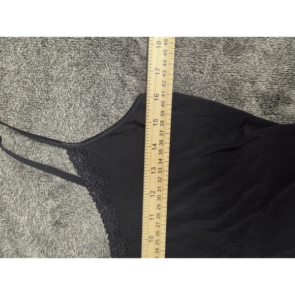 Jockey Camisole Undershirt Blsck With Mini Lace Trim Tank Top Size 2XL - Picture 4 of 5